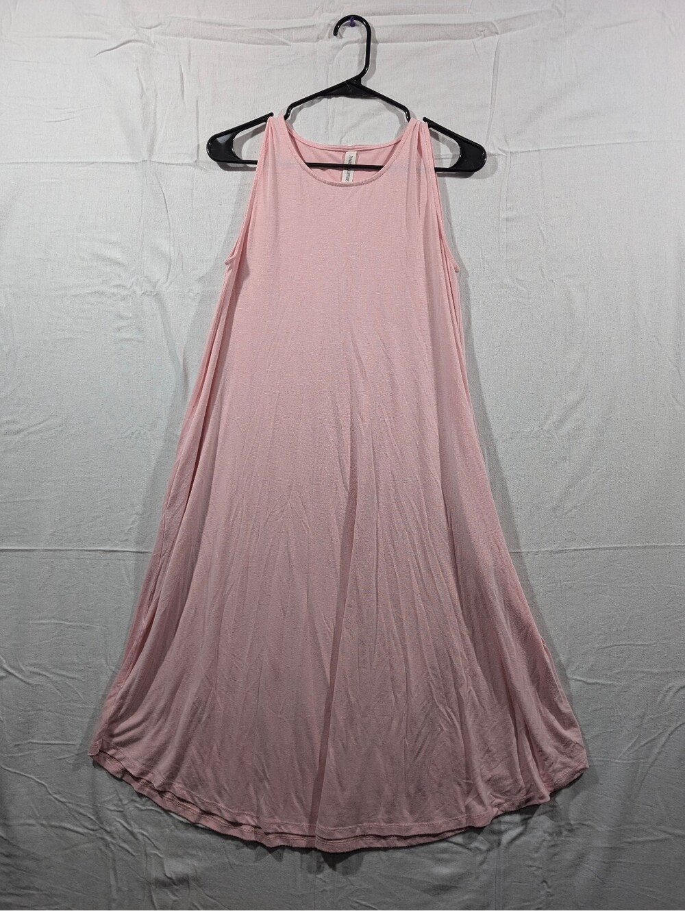 NWT Zenana Outfitters, Sleeveless tank-style swing dress, pink, Size Small